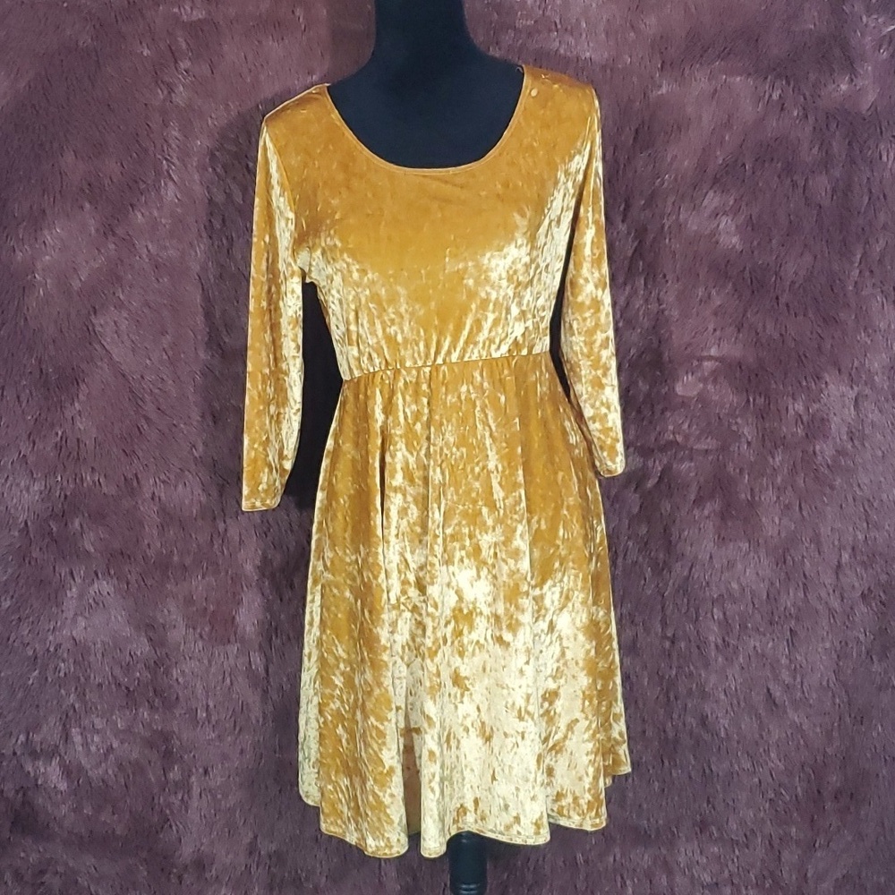 Chris & Carol Ice Crush Gold Dress